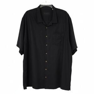Tommy Bahama IslandZone Black Silk Blend Camp Shirt Men’s Size 3XT Big & Tall